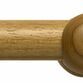Hallis Modern Country 45mm Light Oak Curtain Pole Set with Ribbed Ball Finial additional 1