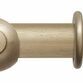 Hallis Modern Country 45mm Satin Silver Curtain Pole Set with Ribbed Ball Finial additional 1