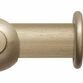 Hallis Modern Country 55mm Satin Silver Curtain Pole Set with Ribbed Ball Finial additional 1