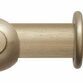 Hallis Modern Country 55mm Satin Silver Curtain Pole Set with Button Finial additional 1