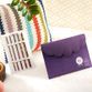 Knit Pro Symfonie pack of 5 Birchwood Crochet Hooks in Purple fabric case. additional 4