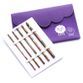 Knit Pro Symfonie pack of 5 Birchwood Crochet Hooks in Purple fabric case. additional 1
