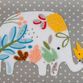 Appliqued Elephant Design Needlework Sewing Box additional 3