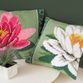 Cross stitch cushion Cover Pink Lotus Flower additional 2