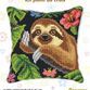 Cross stitch cushion Cover Large Sloth additional 2