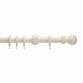 Hallis Honister 35mm Linen White Wooden Curtain Pole additional 1