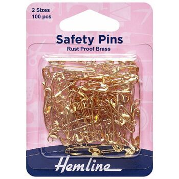 Hemline Safety Pins: Assorted Value Pack: 100 Pieces