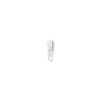 Hallis White Enamelled Zip Slider (4mm)