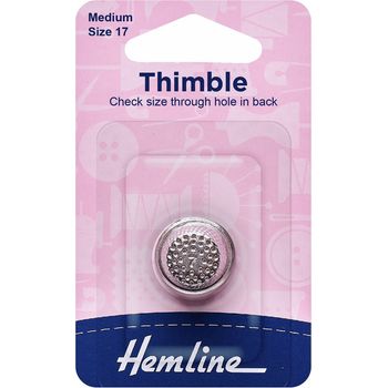 Hemline Metal Thimble: Size 17 - Medium