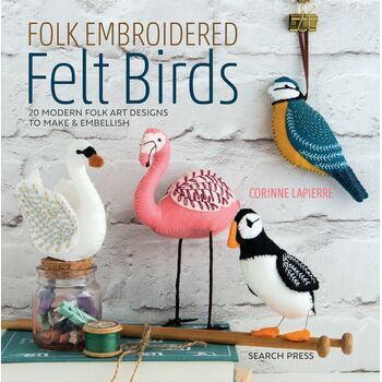 Folk Embroidered Felt Birds