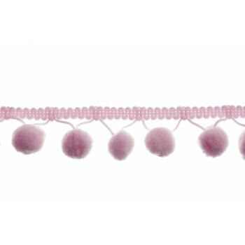 Essential Trimmings Pom Pom Trim - 20mm (Light Pink) Per metre