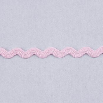 Essential Trimmings Polyester Ric Rac Trimming - 8mm (Pink) Per metre