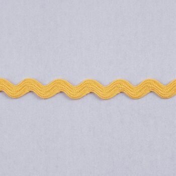Essential Trimmings Polyester Ric Rac Trimming - 8mm (Yellow) Per metre