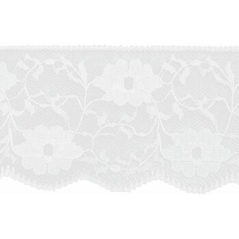 Essential Trimmings Nylon Lace Trimming - 60mm (White) Per metre