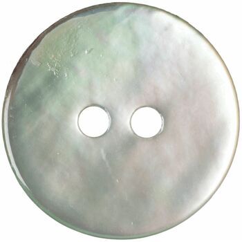 Dyed Agoya Shell Button: 24 lignes/15mm: Natural/White