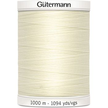 Gutermann Cream/Off-White Sew-All Thread: 1000m (1) - Pack of 5