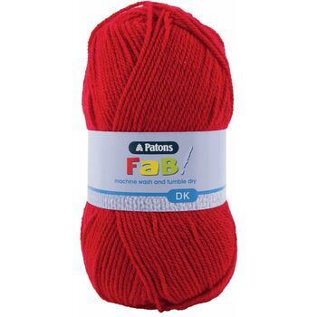 Patons Fab Double Knitting Yarn (100g) - Cherry (Pack of 10)