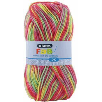 Patons Fab Double Knitting Yarn (100g) - Clown Colour (Pack of 10)