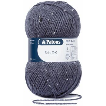 Patons Fab Double Knitting Yarn (100g) - Grey-Blue Tweed (Pack of 10)