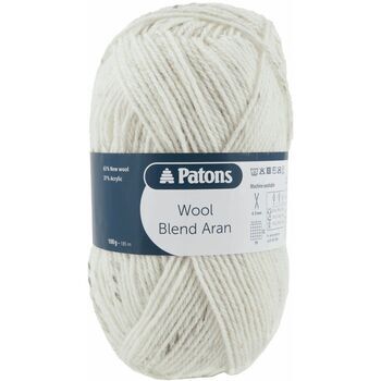 Patons Wool Blend Aran Yarn (100g) - Natural (Pack of 10)