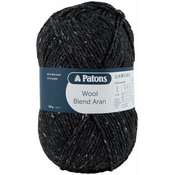 Patons Wool Blend Aran Yarn (100g) - Charcoal (Pack of 10)