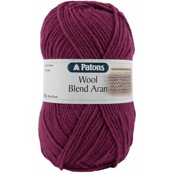 Patons Wool Blend Aran Yarn (100g) - Berry (Pack of 10)