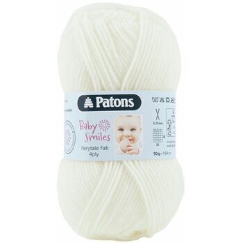 Patons Baby Smiles Fairytale Fab 4 Ply Yarn (50g) - Natural - 10 Pack