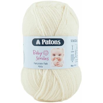 Patons Baby Smiles Fairytale Fab 4 Ply Yarn (50g) - Vanilla - 10 Pack