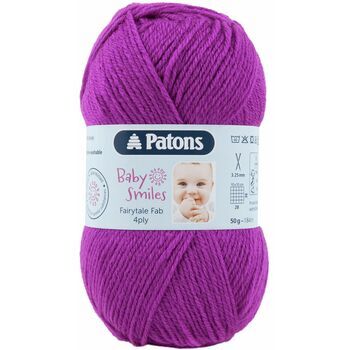 Patons Baby Smiles Fairytale Fab 4 Ply Yarn (50g) - Fuchsia - 10 Pack