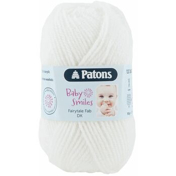 Patons Baby Smiles Fairytale Fab DK Yarn (50g) - White - 10 Pack