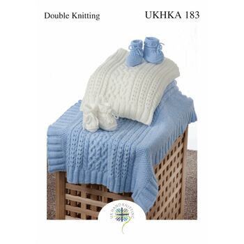 UKHKA Baby Booties & Blankets Double Knitting Pattern