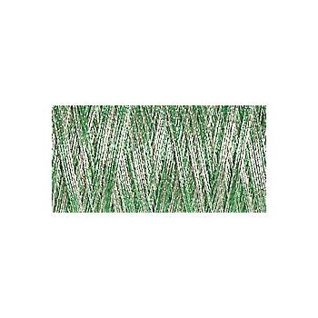 Gutermann Sulky Metallic Thread: 200m: Col. 7025 (Silver/Green)