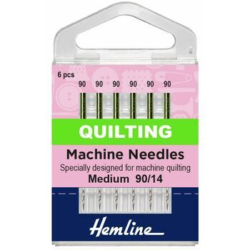 Hemline Quilting Sewing Machine Needles - Size 90/14 (6 Pieces)