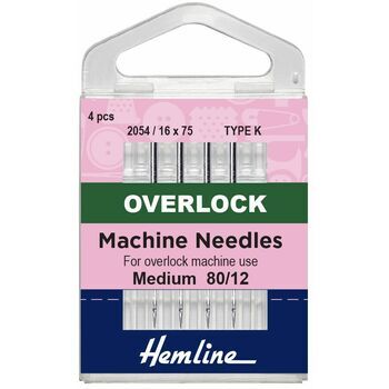 Hemline Overlock/Serger Machine Needles - Type K 80/12 (4 Pieces)