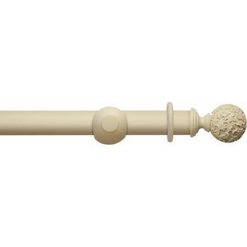 Hallis Modern Country 55mm Pearl Curtain Pole Set with Floral Finial