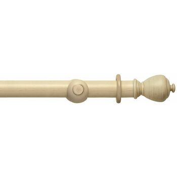 Hallis Modern Country 45mm Brushed Cream Curtain Pole Set with Sugar Pot Finial