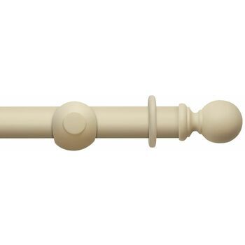 Hallis Modern Country 55mm Pearl Curtain Pole Set with Ball Finial