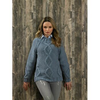 James C Brett JB578 Chunky Knitting Pattern - Ladies Sweater