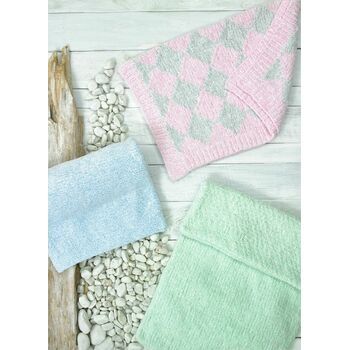 James C Brett JB695 Baby Velvet Chunky Knitting Pattern - Blankets