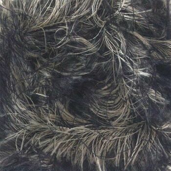 James C Brett H3 Faux Fur Yarn - Cream & Black (100g)