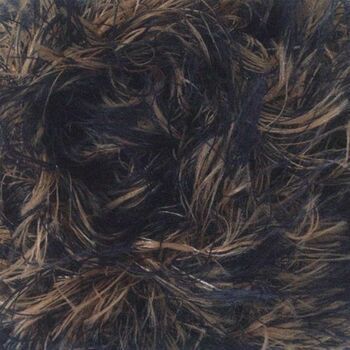 James C Brett H5 Faux Fur Yarn - Tan & Black (100g)