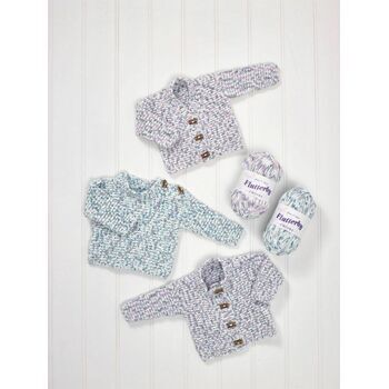 James C Brett JB580 Chunky Knitting Pattern - Baby Cardigan & Sweater