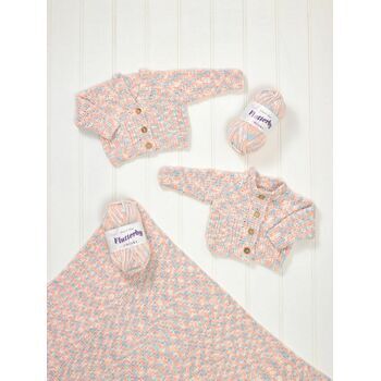 James C Brett JB581 Chunky Knitting Pattern - Baby Cardigan & Blanket