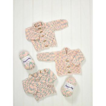 James C Brett JB582 Chunky Knitting Pattern - Baby Cardigan & Sweater
