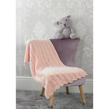James C Brett JB526 Chunky Knitting Pattern - Baby Blanket