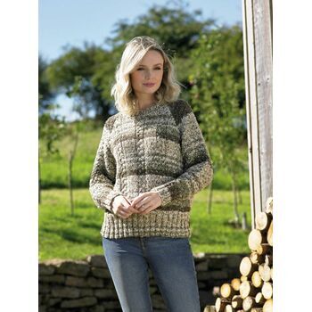 James C Brett JB715 Chunky Knitting Pattern - Ladies Sweater