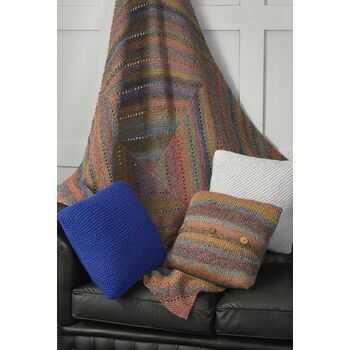 James C Brett JB765 Chunky Knitting Pattern - Blanket & Cushion