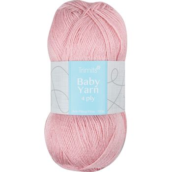 Trimits Knitting Yarn: Baby: 4 Ply: 6 x 100g: Baby Pink