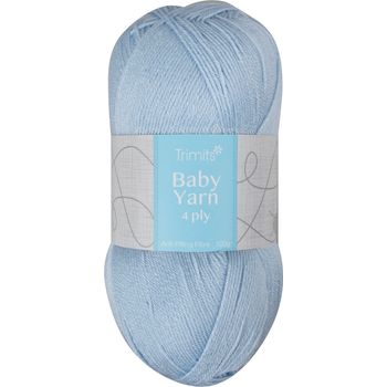 Trimits Knitting Yarn: Baby: 4 Ply: 6 x 100g: Baby Blue