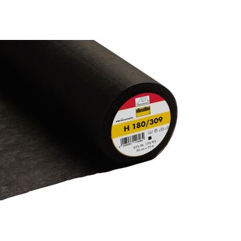 Interlining: Light: Ultrasoft: EasyFuse: Iron-on: 25m x 90cm: Black